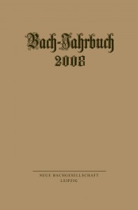 eva_cover_9783374026685_Bachjahrbuch 2008